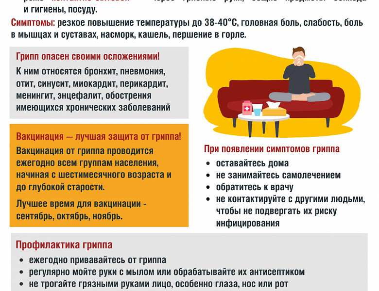 Профилактика группа и ОРВИ, в том числе по вакцинации против гриппа