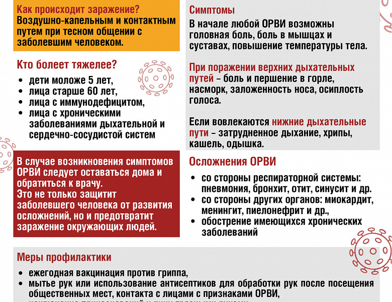 Профилактика группа и ОРВИ, в том числе по вакцинации против гриппа